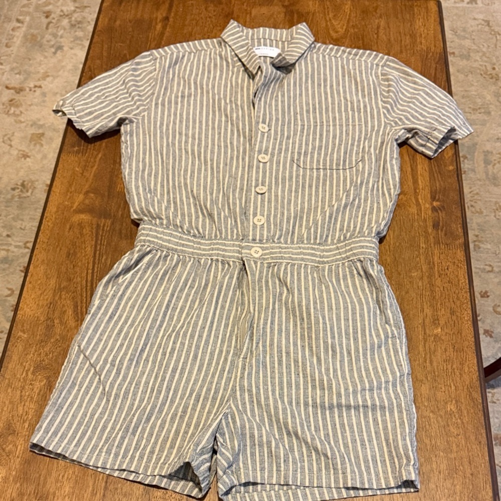 Asos Design Blue And Cream Striped Shirt